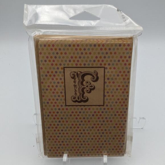 Gartner Monogram "F" Notecards Envelopes Desk Stationery Blank Cards Cardmaking - Picture 1 of 2